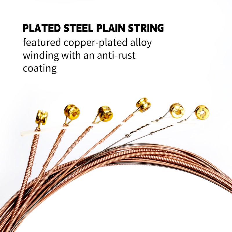 Alice Acoustic Guitar Strings Set - 6-String for Beginner, Briliant Steel Copper Alloy in Phosphor Bronze Color, 1 Pack (A206 Super Light) - Image 3