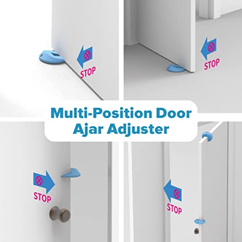 Neobay Upgraded Silicone Door Pinch Guard and Door Stoppers 2 Functions in 1 with 4 Free Hooks, Heavy Duty Finger Pinch Guard Prevents Finger Pinch Injuries, Slamming Doors. 4 Packs, Blue - Image 4