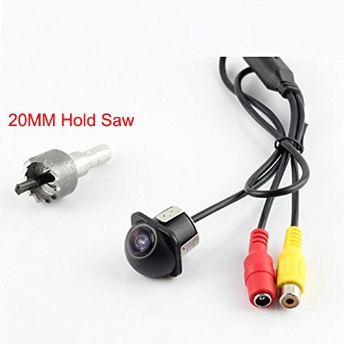 Ekylin Pair Car Auto 20mm Hole Drilling Side View Camera Side Mirror Mount Reverse Mirrored Image with No Parking Assistance Lines Cam Safe Turning No Blind Spot for Car Monitor Stereo RCA - Pack of 2 - Image 3