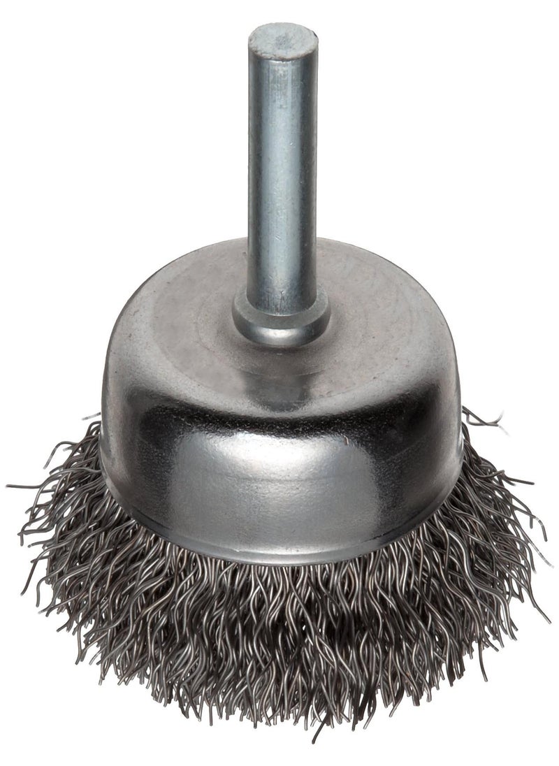 WEILER Weiler 36029 Vortec Pro 2" Crimped Wire Cup Brush, .014" Steel Fill, 1/4" Stem, Made in the USA (Pack of 5)  - Image 2