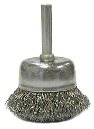 WEILER Weiler 36029 Vortec Pro 2" Crimped Wire Cup Brush, .014" Steel Fill, 1/4" Stem, Made in the USA (Pack of 5)  - Image 3