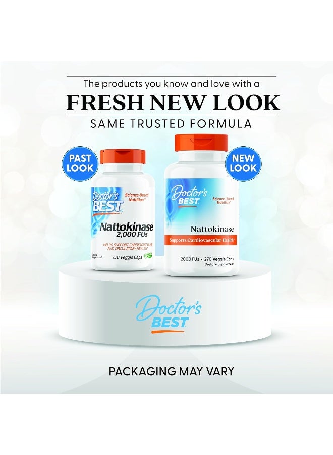 Doctor's Best Nattokinase, Non-GMO, Vegan, Gluten Free, 270 Veggie Caps - Image 2