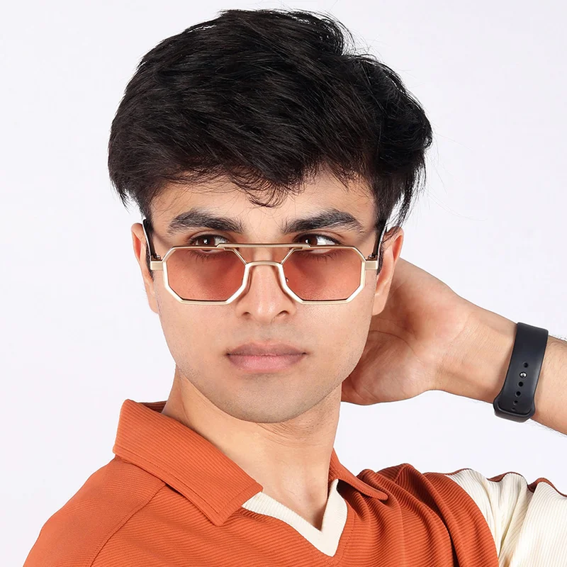 Woggles UV- Protected Pink Hexagonal Sunglasses