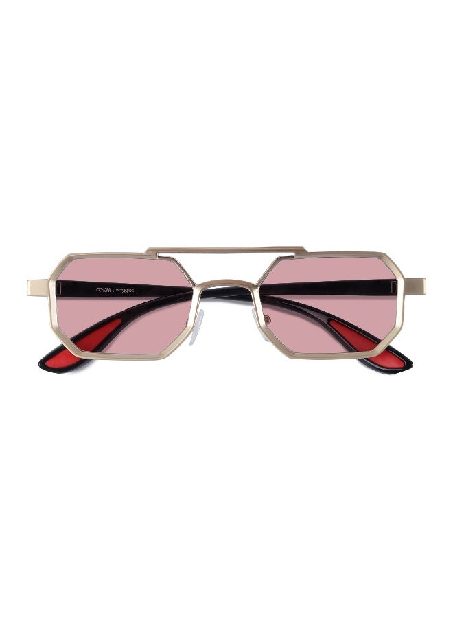 Woggles Ockhi Exhale Pink Hexagonal Sunglasses  - Image 3