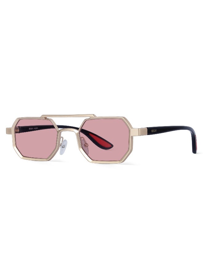 Woggles Ockhi Exhale Pink Hexagonal Sunglasses  - Image 5