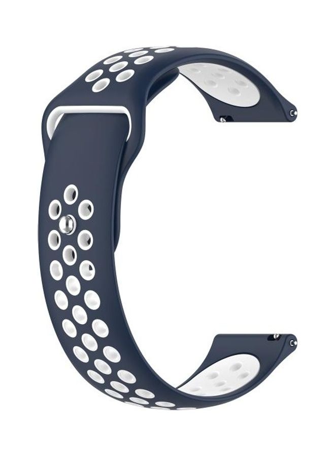 NIBEMINENT Two Colour Silicone Replacement Strap Watchband For Huawei Watch 3 / Pro 22mm Blue - Image 1