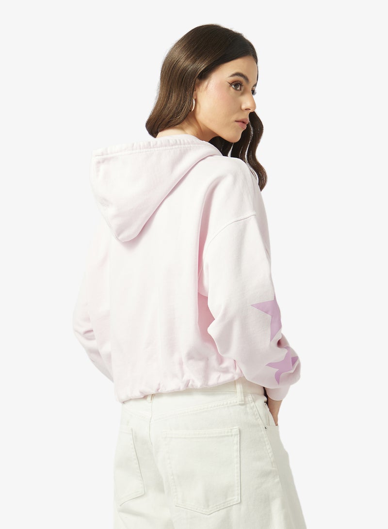 GUESS Pocket Detailed Zip Through Hooded Sweatshirt - Image 2