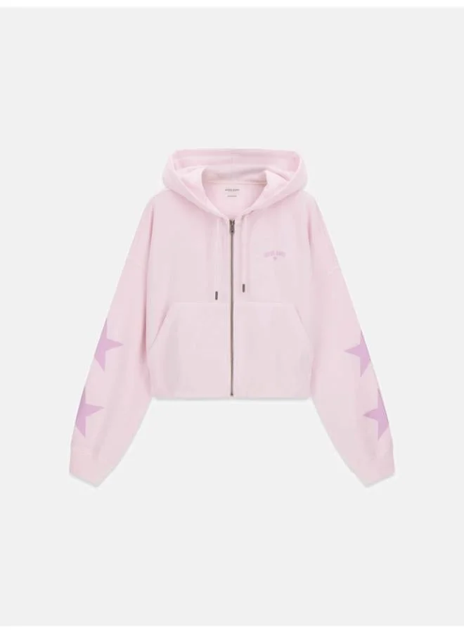 Guess  Pocket Detailed Zip Through Hooded Sweatshirt for Women | Best Price UAE