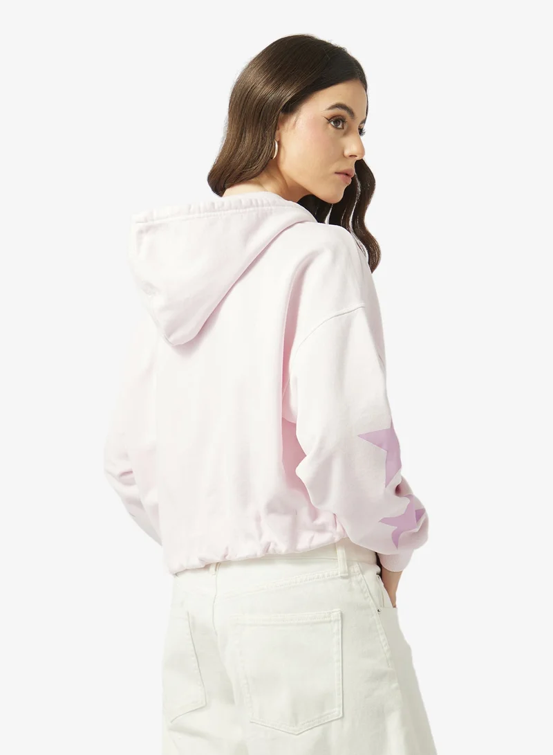 Guess  Pocket Detailed Zip Through Hooded Sweatshirt for Women | Best Price UAE
