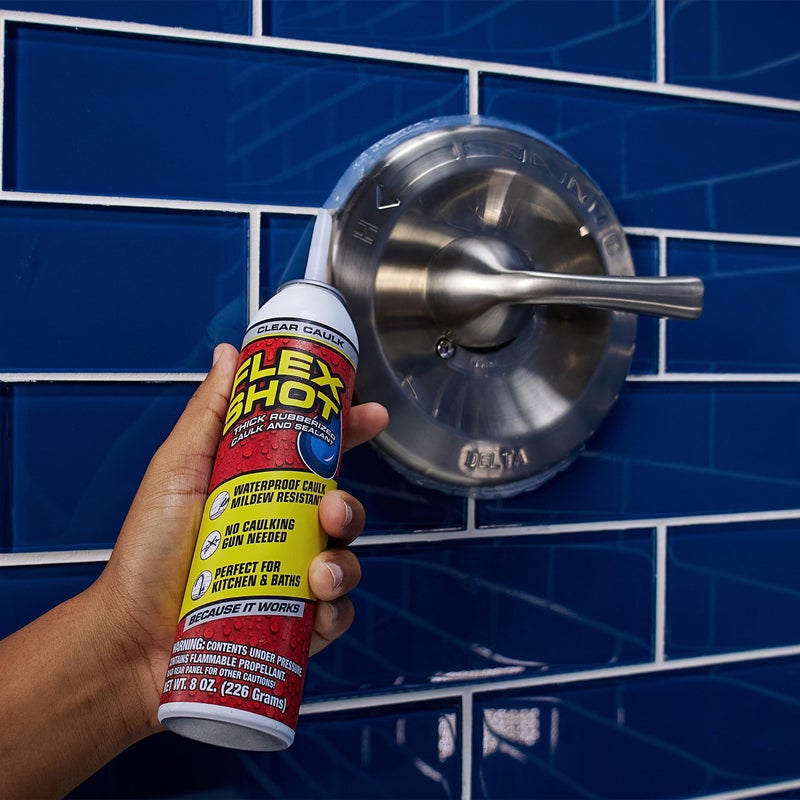 Flex Shot Rubber Adhesive Sealant Caulk, 8-oz, Clear - Image 3