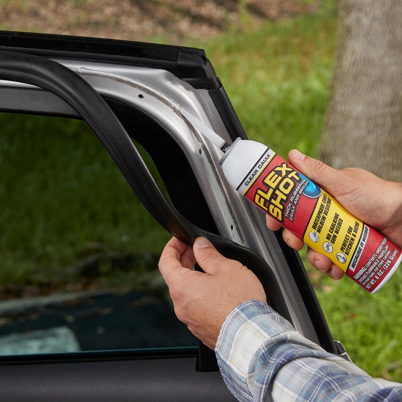 Flex Shot Rubber Adhesive Sealant Caulk, 8-oz, Clear - Image 4