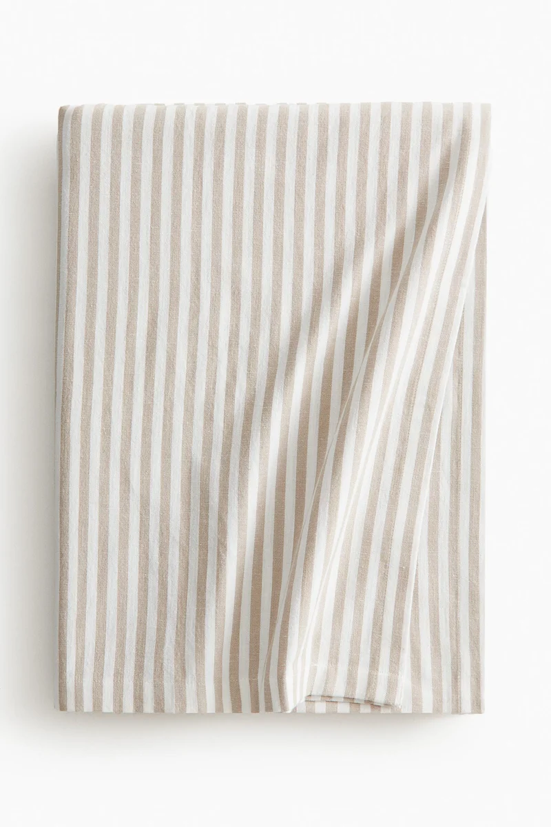 اتش اند ام Striped cotton tablecloth