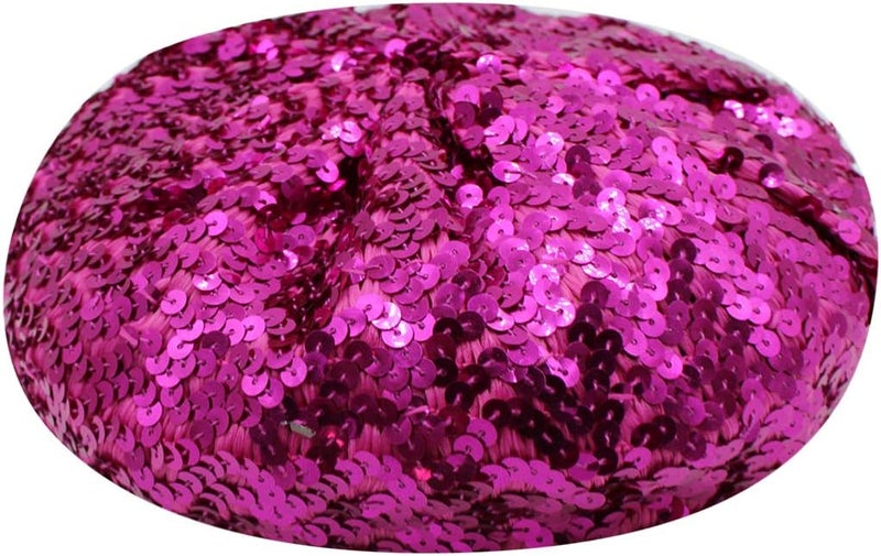 Aibearty Women Girls Sparkly Sequin Beret Hat Fashion Fun Stretch Beanie Cap Headwear for Festival Party Club Halloween - Image 3