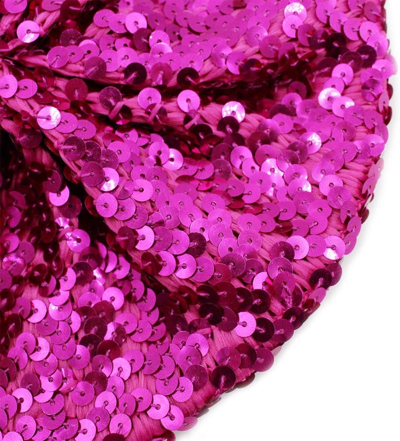 Aibearty Women Girls Sparkly Sequin Beret Hat Fashion Fun Stretch Beanie Cap Headwear for Festival Party Club Halloween - Image 4
