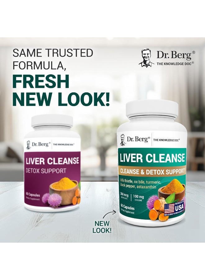 Dr. Berg Nutritional Liver Cleanse Detox Capsules w/Unique Blend of Milk Thistle, Ox Bile & Folate - Liver Supplement Includes Turmeric, Black Pepper & Choline - 60 Capsules - Image 3