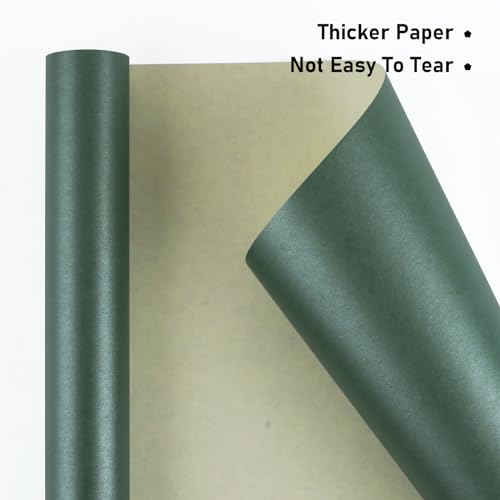 NESCCI Dark Green Matte Wrapping PaperSolid Color PearlyLustre PaperGift Wrapping PaperPerfect for WeddingValentines DayBirthday ChristmasBaby ShowerDIY Bouquet 17 Inches X 328 Feet - Image 5