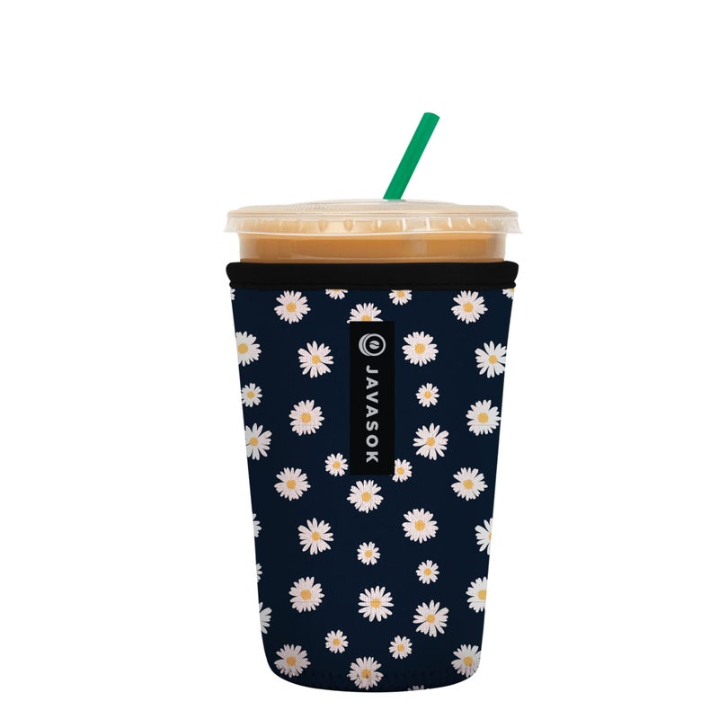 Sok It Sok It JavaSok Iced Coffee  Cold Soda Insulated Neoprene Cup Sleeve Daisy Chain Medium 2228oz