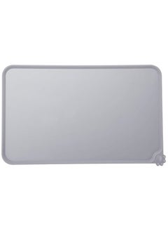 MahMir Medium Size Feeding Mat, For Cat and Dogs Silicone Bowl Mat, Feeding Mat, Waterproof Dog Cat Mat Pet Placemat Premium Silicone FDA Grade Non-stick Non Slip Anti Spill Easy Clean  ( L. Grey )  - Image 4