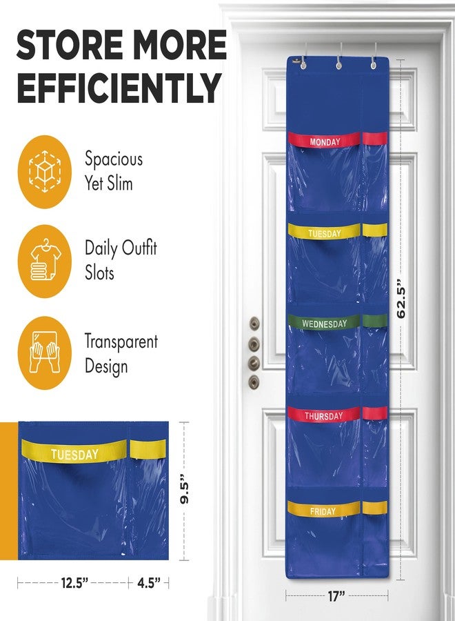Handy Laundry Over The Door Daily Organizer Blue - Image 2