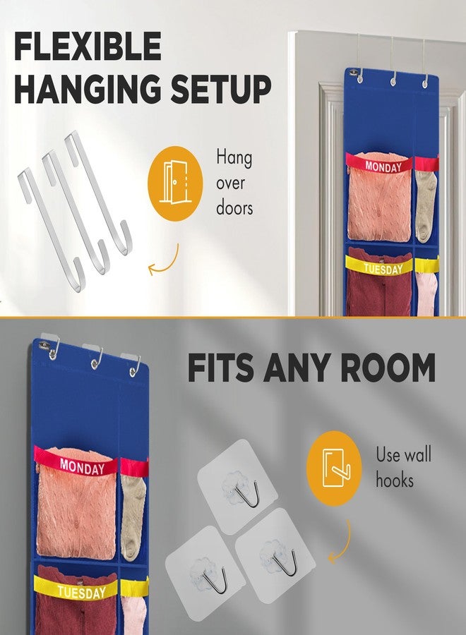 Handy Laundry Over The Door Daily Organizer Blue - Image 4