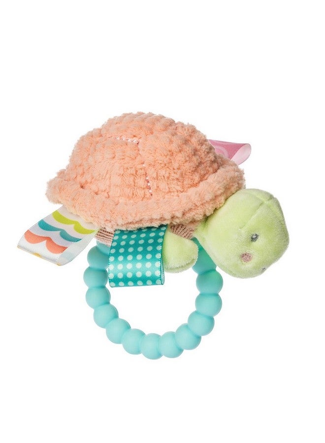 Taggies Soft Baby Rattle with Soothing Teether Ring and Sensory Tags, 6-Inches, Tippy Turtle - Image 1