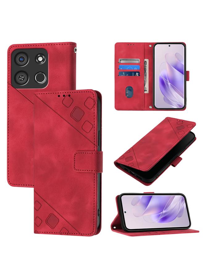 S-TOP Case For Itel A05s Skin Feel Embossed Leather Phone Case - Image 1