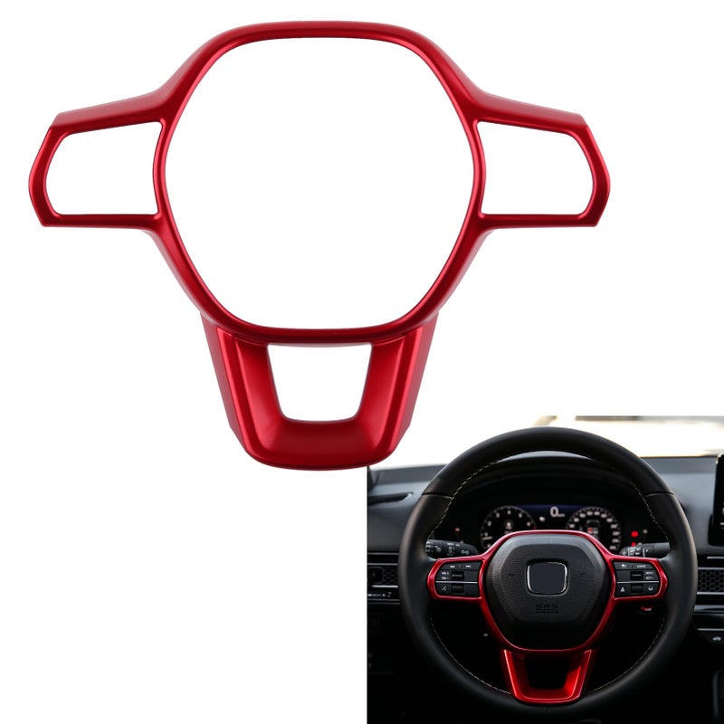 CKE Compatible with Honda Civic 2025 2024 2023 2022 for Accord CRV HRV 2025 2024 2023 Accessories Car Center Console Cover Dashboard Cover Trim Frame Red