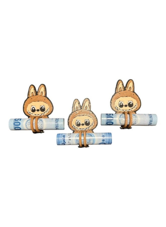 Remal 3D Labubu Eidiyah Money Holder for Kids - Cute Bunny Clip for Eid Gifts  - Image 3
