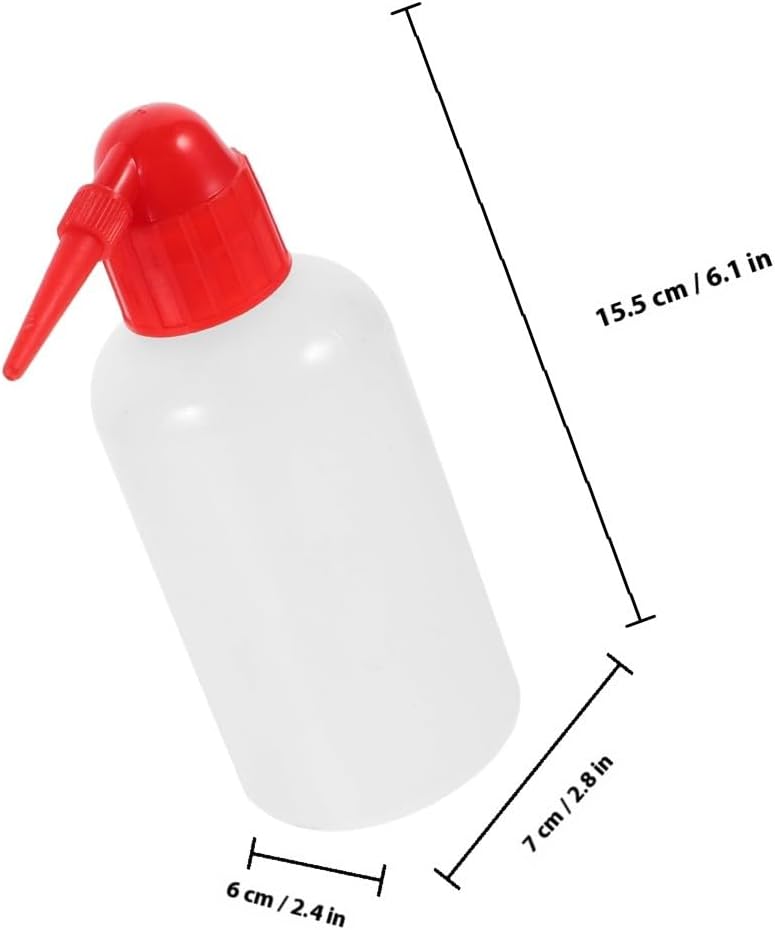 2pcs 250ml Narrow Mouth Graduated Wash Bottles Laboratory Plastic Pointed Squeeze Bottles with Scale Markings for Liquid Cleaning and Chemical Use - Image 2