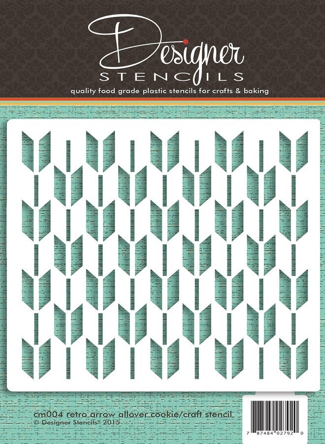 قالب استنسل للبسكويت والحرف اليدوية بنمط سهم كلاسيكي CM004 من تصميم Designer Stencils