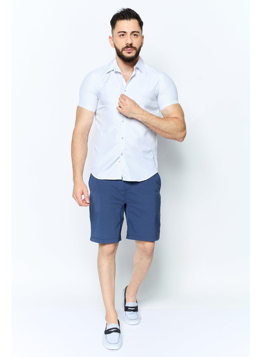 Modern Culture Men Regular Fit Allover Print Short Sleeves Casual Shirt, White  - Image 2