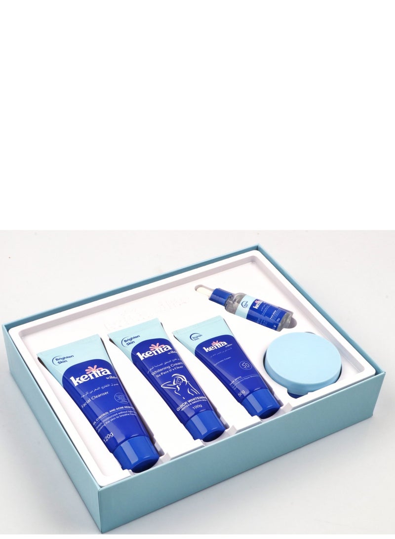 كنتا مجموعة كنتا وايت  لتبييض وتفتيح بشرة الوجه مكونة من 5 قطع - Image 3
