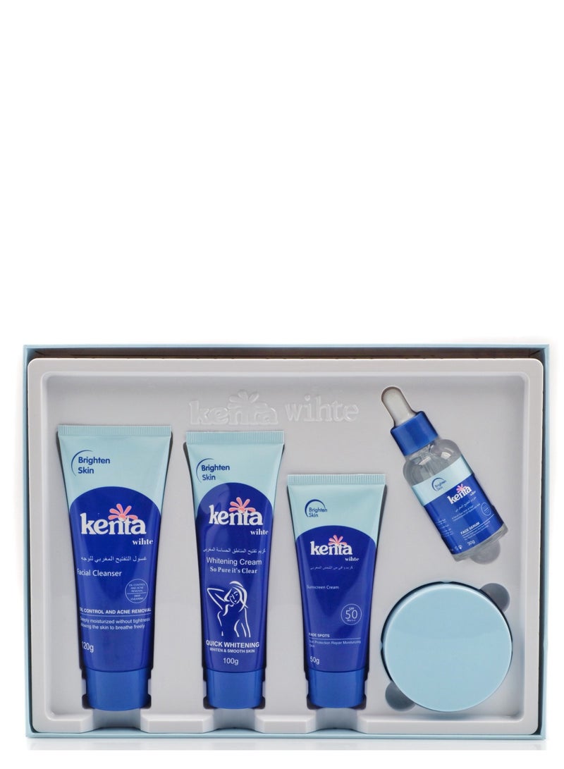 كنتا مجموعة كنتا وايت  لتبييض وتفتيح بشرة الوجه مكونة من 5 قطع - Image 5