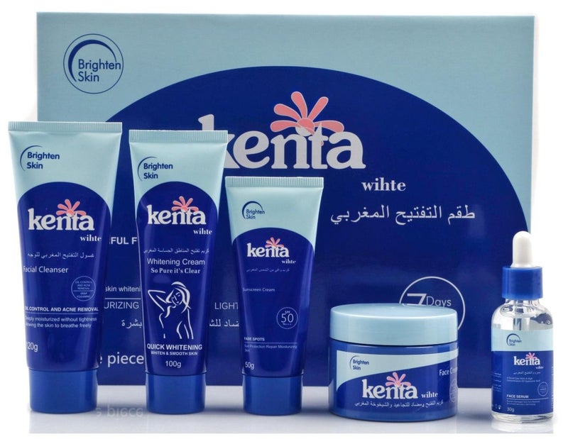 كنتا مجموعة كنتا وايت  لتبييض وتفتيح بشرة الوجه مكونة من 5 قطع - Image 1
