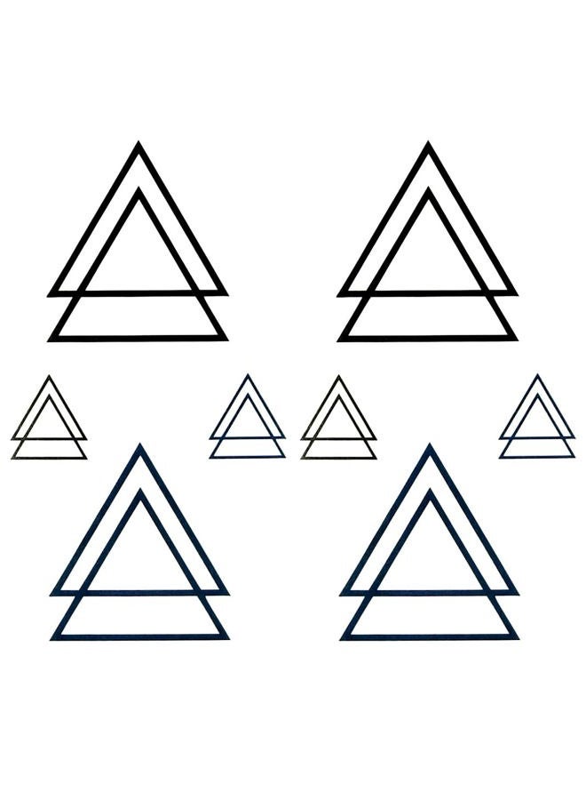 Oottati Small Cute Temporary Tattoo Wrist Geometric Triangles (Set of 2) - Image 1