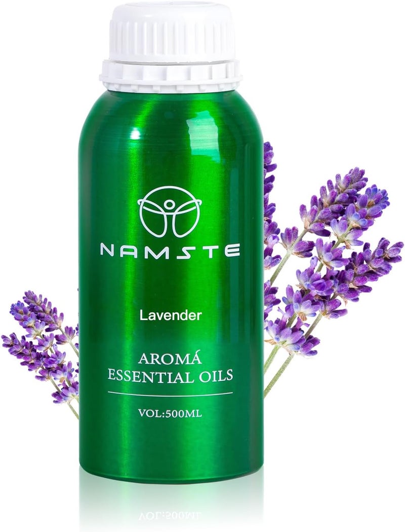 زيت عطري نامستي أرومة، 500 مل زيت ناشر عطر الخزامى، زيوت عطرية طبيعية 100% نقية، مزيج من الخزامى والورد والعنبر لجهاز تعطير المنزل - Image 1