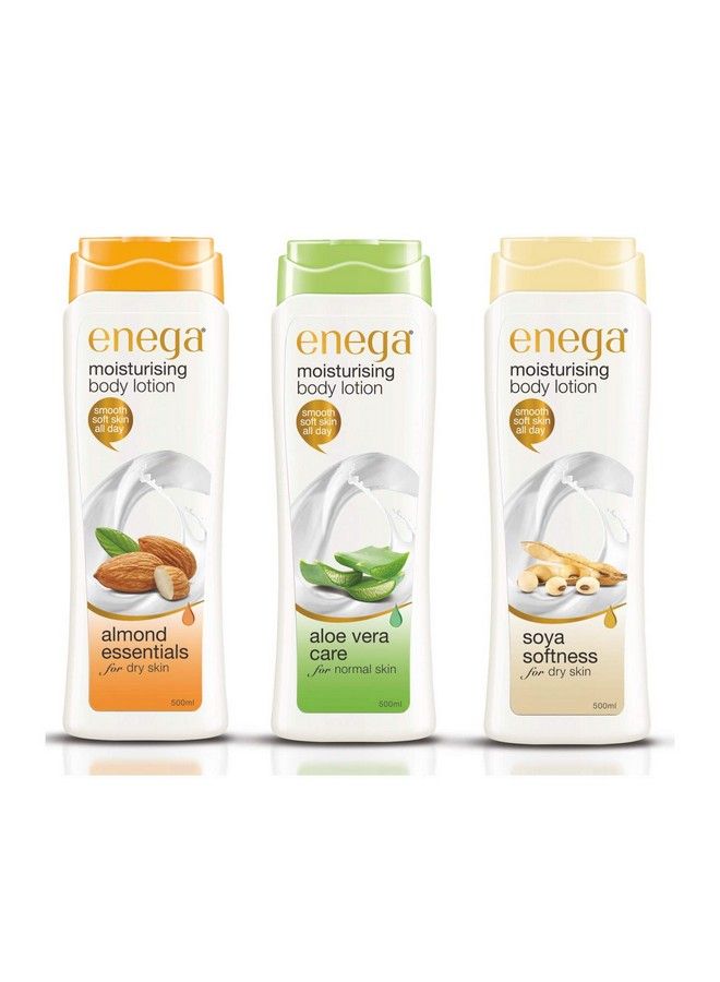 enega Moisturizing Body Lotionpack Of 3(500Ml Each (Almondaloverasoya)) - Image 2