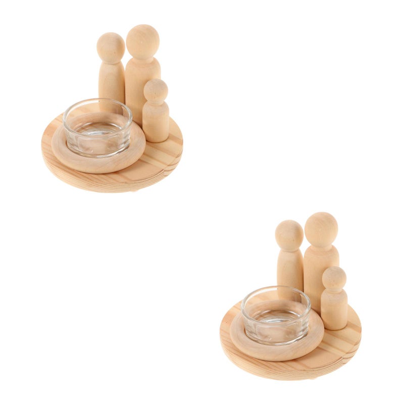 2pcs Holder For Pillar Candles Vintage Decor For Home Candlestick Candle Holder Table Centerpiece For Dining Room Tealight Centerpiece - Image 1