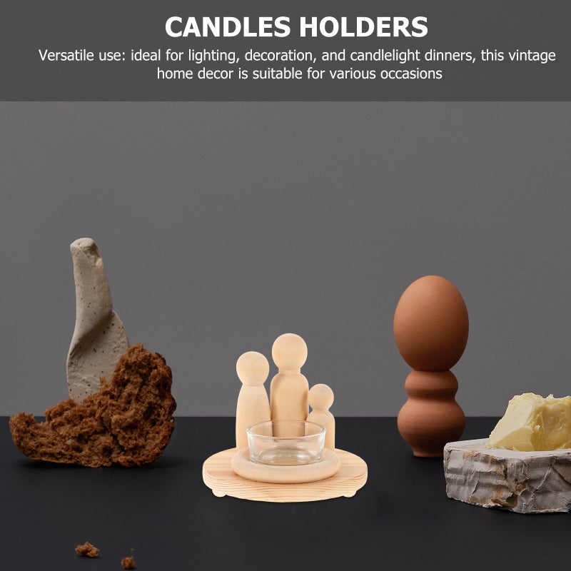 2pcs Holder For Pillar Candles Vintage Decor For Home Candlestick Candle Holder Table Centerpiece For Dining Room Tealight Centerpiece - Image 2