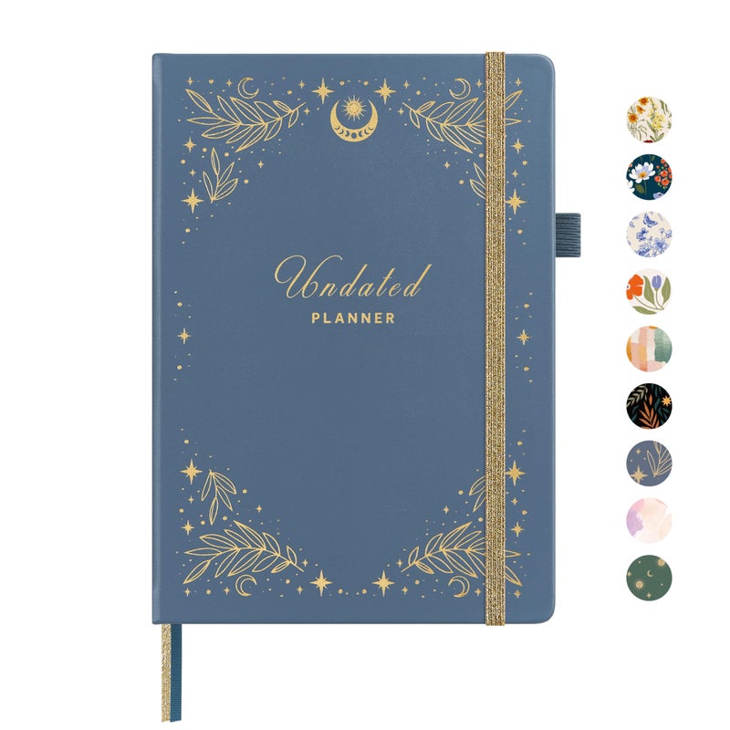 &And Per Se And Per Se Undated Planner â€“ A5 Weekly & Monthly Goal Planner for 72 Weeks (1.5 Years) â€“ Hardcover with Monthly Tab Stickers, Back Pocket & Habit Tracking (Stardust Blue) - Image 1