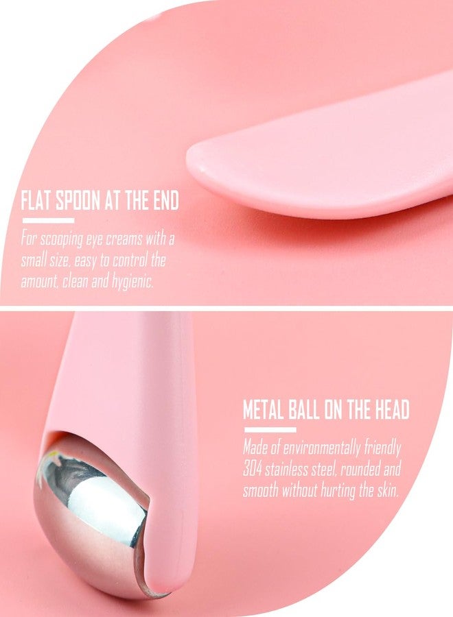 UPIQNG Eye Roller Face Roller Mini Ice Roller Facial Massage Roller Eye Cream Applicator Handheld Metal Eye Roller Skin Care Tool for Relief Facial Puffiness - Image 3