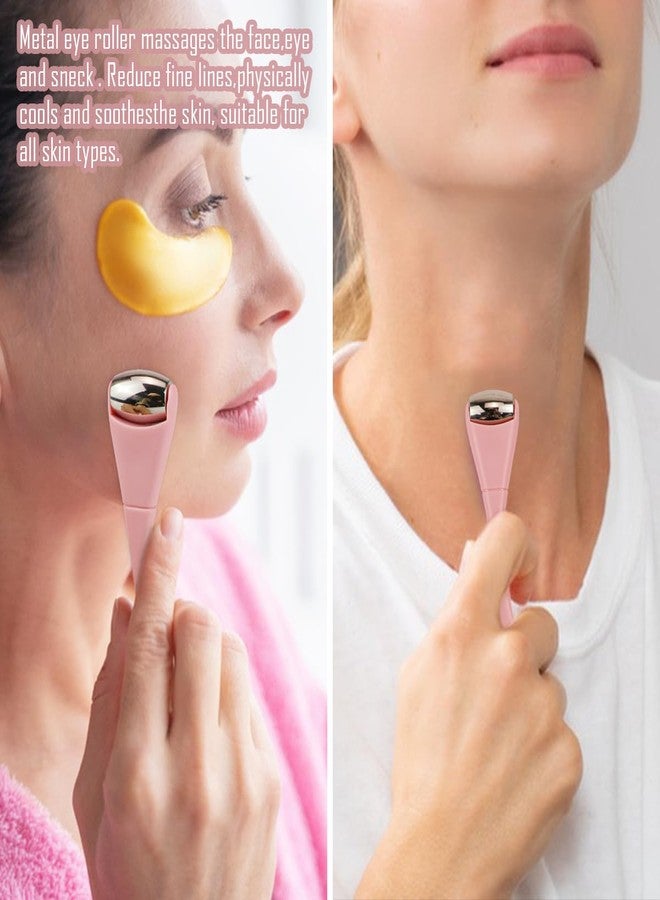UPIQNG Eye Roller Face Roller Mini Ice Roller Facial Massage Roller Eye Cream Applicator Handheld Metal Eye Roller Skin Care Tool for Relief Facial Puffiness - Image 5