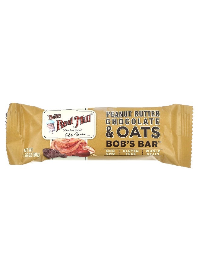 Bobs red mill Bob's Red Mill, Bob's Bar, Peanut Butter, Chocolate & Oats, 12 Bars, 1.76 oz (50 g) Each (Packaging may vary) - Image 3