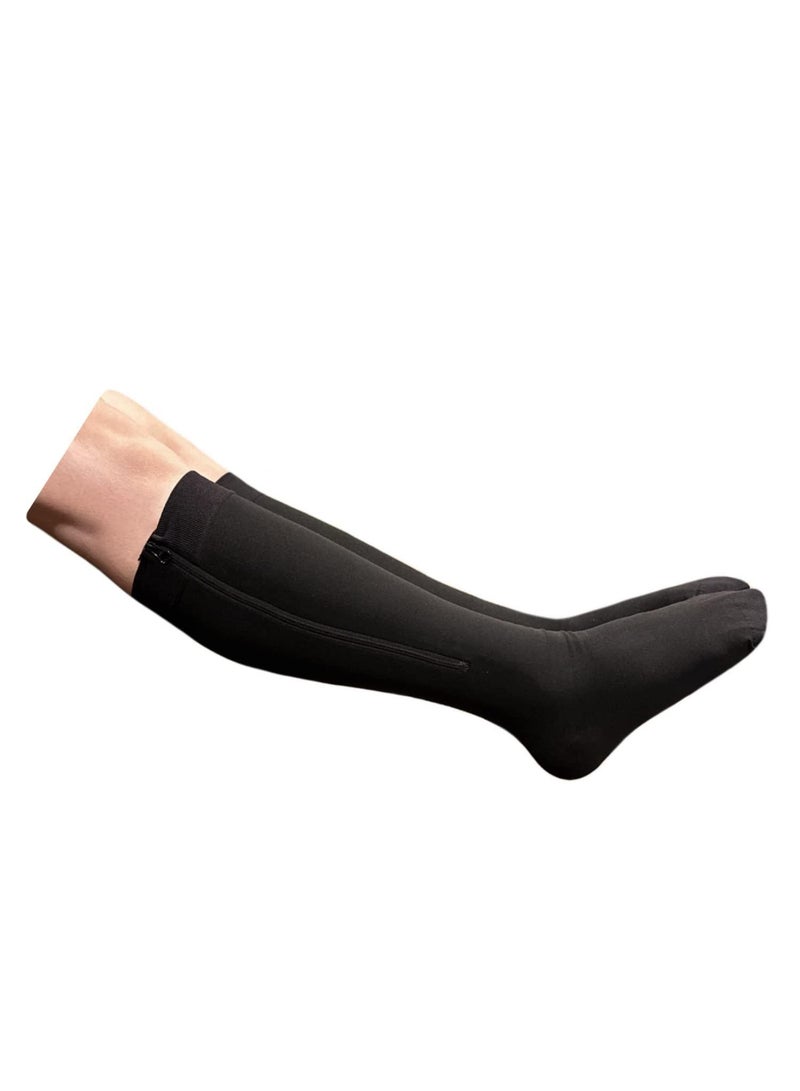 Sweet seven Closed Toe 30-40 mmHg Compression Socks - Extra Firm Support for Leg Swelling, Black, Size L/XL - Image 5