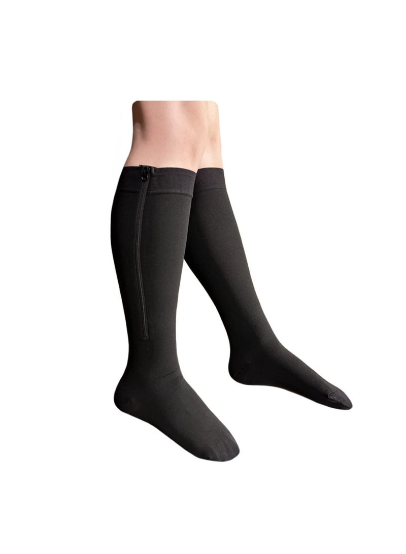 Sweet seven Closed Toe 30-40 mmHg Compression Socks - Extra Firm Support for Leg Swelling, Black, Size L/XL - Image 4