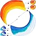 Jenaai 4 Sets 7874 x 315 Inches 2 x 08 M Belly Dance Colorful Veil Poi Scarf Poi Streamer with Poi Balls Silk Poi for Stage Props - Image 3