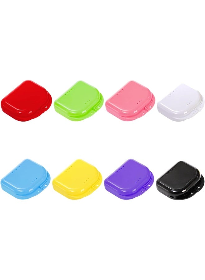 ZENFUN 40 Packs Retainer Case, Mouth Guard Case Denture Case Bulk, Slim Aligner Case with Vent Holes, Assorted Denture Storage Container for Night Guards, Individually Sealed - Image 5