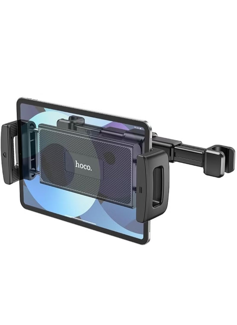 Hoco - Hoco CA121 Car Back Seat Phone & Tablet Holder – Adjustable Headrest Mount for 4.7-12.9 inch Devices, Secure Back Seat Tablet Holder for iPad, Tablet PC, Smartphones – Ideal for Travel & Family Commutes - Image 1