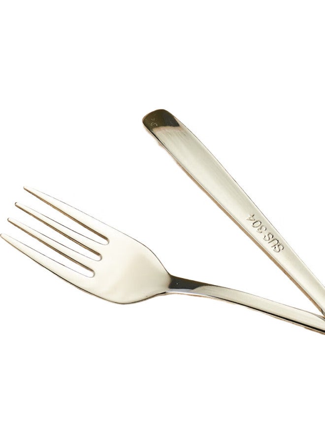 JD.com Jingzao 304 Stainless Steel Forks, Household Western-Style Forks, Dessert Forks, Fruit Forks, Salad And Ramen Forks, Cutlery Set, 2-Piece Set - Image 1