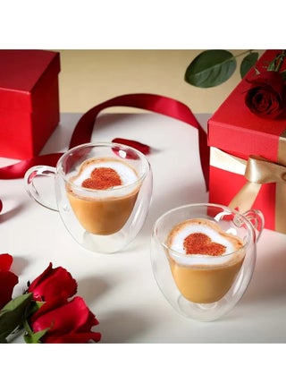 2 Double-Layered Borosilicate Glass Cups With An Inner Heart Shap , for Your Own Set and Romantic Gift, Small and Medium size - pzsku/ZAB2768A6F9A32385F442Z/45/_/1710777889/cd9d594a-d756-47a0-9702-2988428a66f0